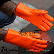 SRSAFETY Orange heavy duty chemical resistant pvc gloves